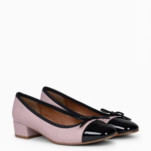 Mocasines Y Blucher<miMaO Glamour – Bailarinas Con Tacón Y Puntera De Charol Nude