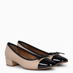Mocasines Y Blucher<miMaO Glamour – Bailarinas Con Tacón Y Puntera De Charol Tierra