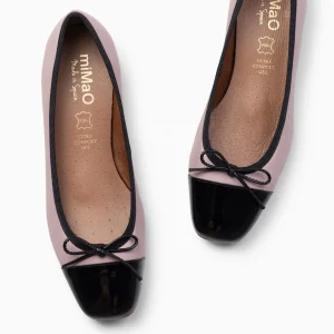 Mocasines Y Blucher<miMaO Glamour – Bailarinas Con Tacón Y Puntera De Charol Nude