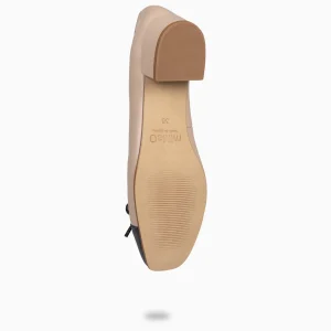 Mocasines Y Blucher<miMaO Glamour – Bailarinas Con Tacón Y Puntera De Charol Tierra