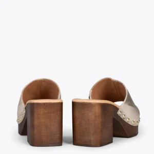 Sandalias De Tacón<miMaO Holiday – Zuecos Con Tacón Y Plataforma Platino