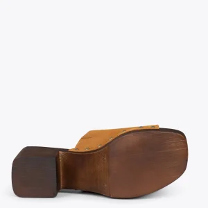 Sandalias De Tacón<miMaO Holiday – Zuecos Con Tacón Y Plataforma Whisky