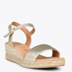 Esparto Y Alpargatas<miMaO Jerez – Sandalias De Esparto Metalizadas Platino