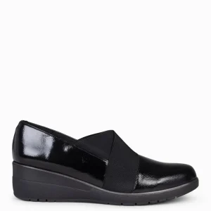 Cunas Confort<miMaO Lia - Zapatos De Cuna Con Tiras Elasticas Negro
