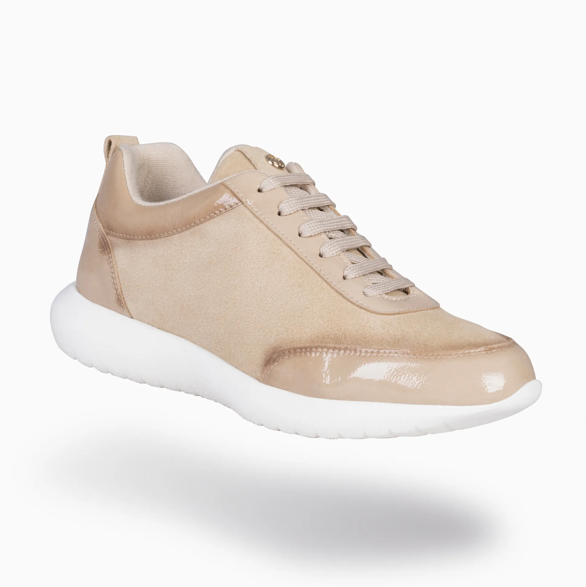 loira__zapatillas_de_serr_0-1.webp Deportivas<miMaO Loira - Zapatillas De Serraje Beige Con Charol Difuminado