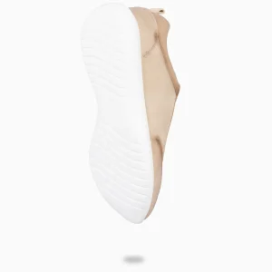 Deportivas<miMaO Loira - Zapatillas De Serraje Beige Con Charol Difuminado
