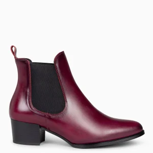 Botines De Mujer<miMaO London - Botin Chelsea De Tacón Burdeos