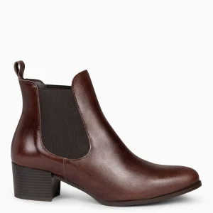 Botines De Mujer<miMaO London - Botin Chelsea De Tacón Marron
