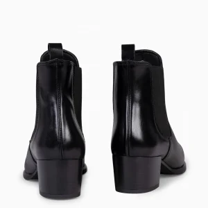 Botines De Mujer<miMaO London - Botin Chelsea De Tacón Negro