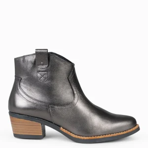 Botines De Mujer<miMaO Luisiana - Botin Estilo Cowboy Plomo