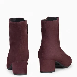 Botines De Mujer<miMaO Maia - Botin Serraje Mujer Burdeos
