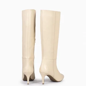 Botas<miMaO Manhattan - Botas Altas De Tacón Fino Beige