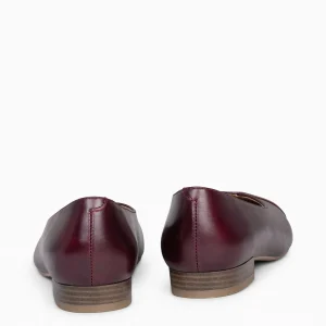 Mocasines Y Blucher<miMaO Marie – Zapatos Bajos De Punta Fina Burdeos