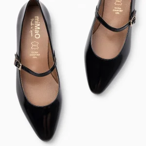 Mocasines Y Blucher<miMaO Merceditas - Zapatos Planos De Charol Con Hebilla Negro
