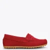 Zapato<miMaO Mocasin Mocasines Rojos Para Niños De Piel
