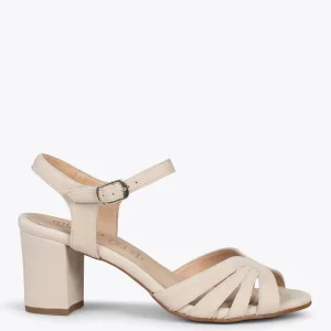 Sandalias De Tacón<miMaO Musa – Sandalias De Tacón Ancho Beige