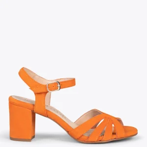 Sandalias De Tacón<miMaO Musa – Sandalias De Tacón Ancho Naranja