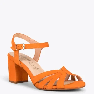 Sandalias De Tacón<miMaO Musa – Sandalias De Tacón Ancho Naranja