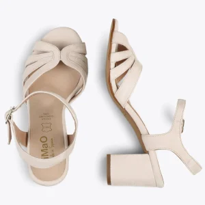 Sandalias De Tacón<miMaO Musa – Sandalias De Tacón Ancho Beige
