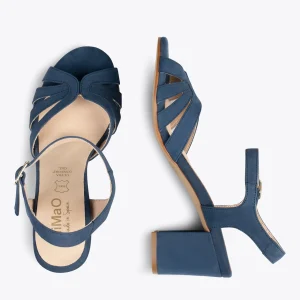 Sandalias De Tacón<miMaO Musa – Sandalias De Tacón Ancho Marino