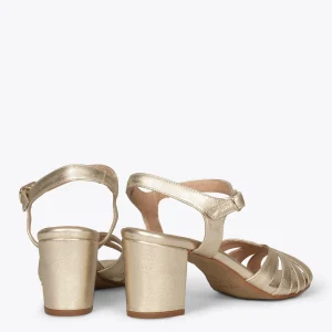 Sandalias De Tacón<miMaO Musa – Sandalias De Tacón Ancho Platino