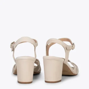 Sandalias De Tacón<miMaO Musa – Sandalias De Tacón Ancho Beige