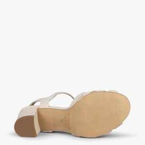Sandalias De Tacón<miMaO Musa – Sandalias De Tacón Ancho Beige