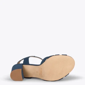 Sandalias De Tacón<miMaO Musa – Sandalias De Tacón Ancho Marino
