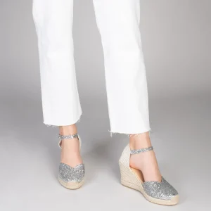 Esparto Y Alpargatas<miMaO Nerja Star - Cunas Altas De Esparto Con Glitter Plata