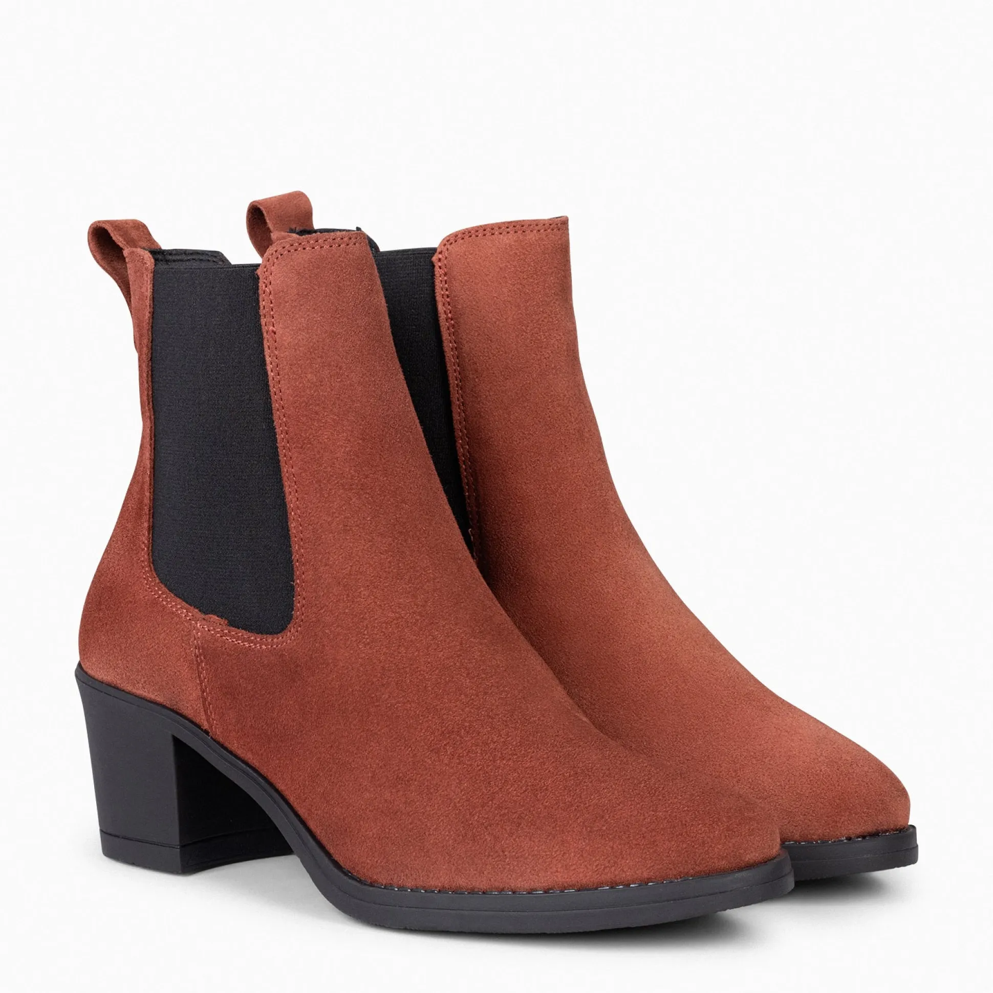 new_chelsea__botines_de_c_1-2.webp Botines De Mujer<miMaO New Chelsea - Botines De Cana Alta Con Tacón Para Mujer Teja