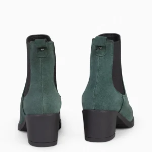 Botines De Mujer<miMaO New Chelsea - Botines De Cana Alta Con Tacón Para Mujer Verde