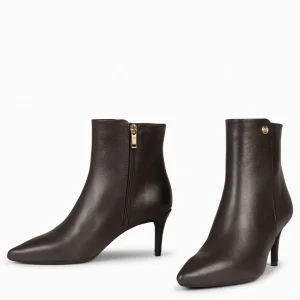 Botines De Mujer<miMaO Night – Botines Elegantes De Napa Con Tacón Fino Marron