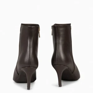 Botines De Mujer<miMaO Night – Botines Elegantes De Napa Con Tacón Fino Marron
