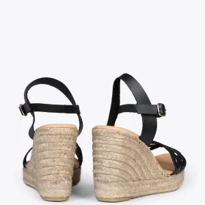 Esparto Y Alpargatas<miMaO Oasis – Cunas De Esparto Tostado Con Trenza Negro