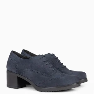 Mocasines Y Blucher<miMaO Oxford – Blucher De Mujer Con Tacón Marino