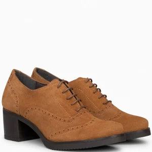 Mocasines Y Blucher<miMaO Oxford – Blucher De Mujer Con Tacón Camel