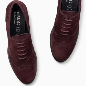 Mocasines Y Blucher<miMaO Oxford – Blucher De Mujer Con Tacón Burdeos