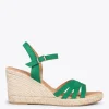 Esparto Y Alpargatas<miMaO Oyambre - Sandalias Con Cuna De Esparto Cangrejera Verde