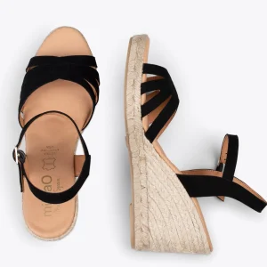 Esparto Y Alpargatas<miMaO Oyambre - Sandalias Con Cuna De Esparto Cangrejera Negro