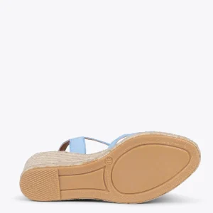Esparto Y Alpargatas<miMaO Oyambre - Sandalias Con Cuna De Esparto Cangrejera Azul