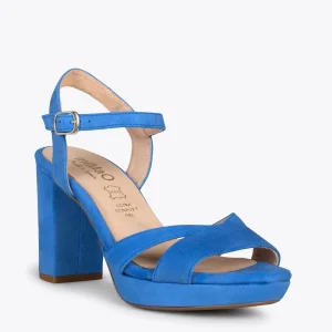 Sandalias De Tacón<miMaO Paris – Sandalias De Fiesta Con Tacón Alto Y Plataforma Azul