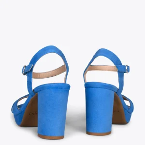 Sandalias De Tacón<miMaO Paris – Sandalias De Fiesta Con Tacón Alto Y Plataforma Azul