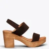 Sandalias De Tacón<miMaO Plataforma Sandalias De Plataforma Cafe Con Tiras