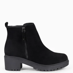 Botines De Mujer<miMaO Pop - Botin De Piel Negro Hidrofugo