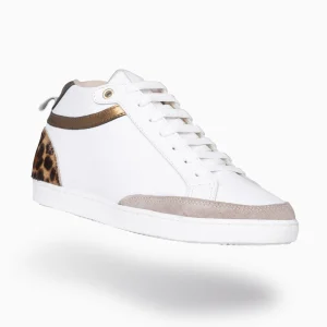 Deportivas<miMaO Rachel - Zapatillas Blancas Con Cuna Interior Mujer Leopardo