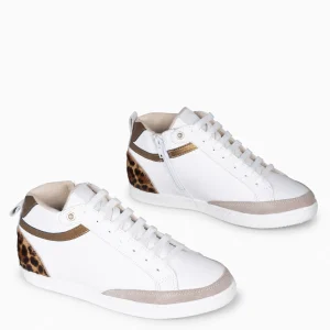 Deportivas<miMaO Rachel - Zapatillas Blancas Con Cuna Interior Mujer Leopardo