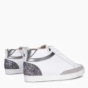 Deportivas<miMaO Rachel - Zapatillas Con Cuna Interior Mujer Blanco Y Glitter