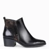 Botines De Mujer<miMaO Rebecca - Botines Con Tacón Para Mujer Negro Y Bronce