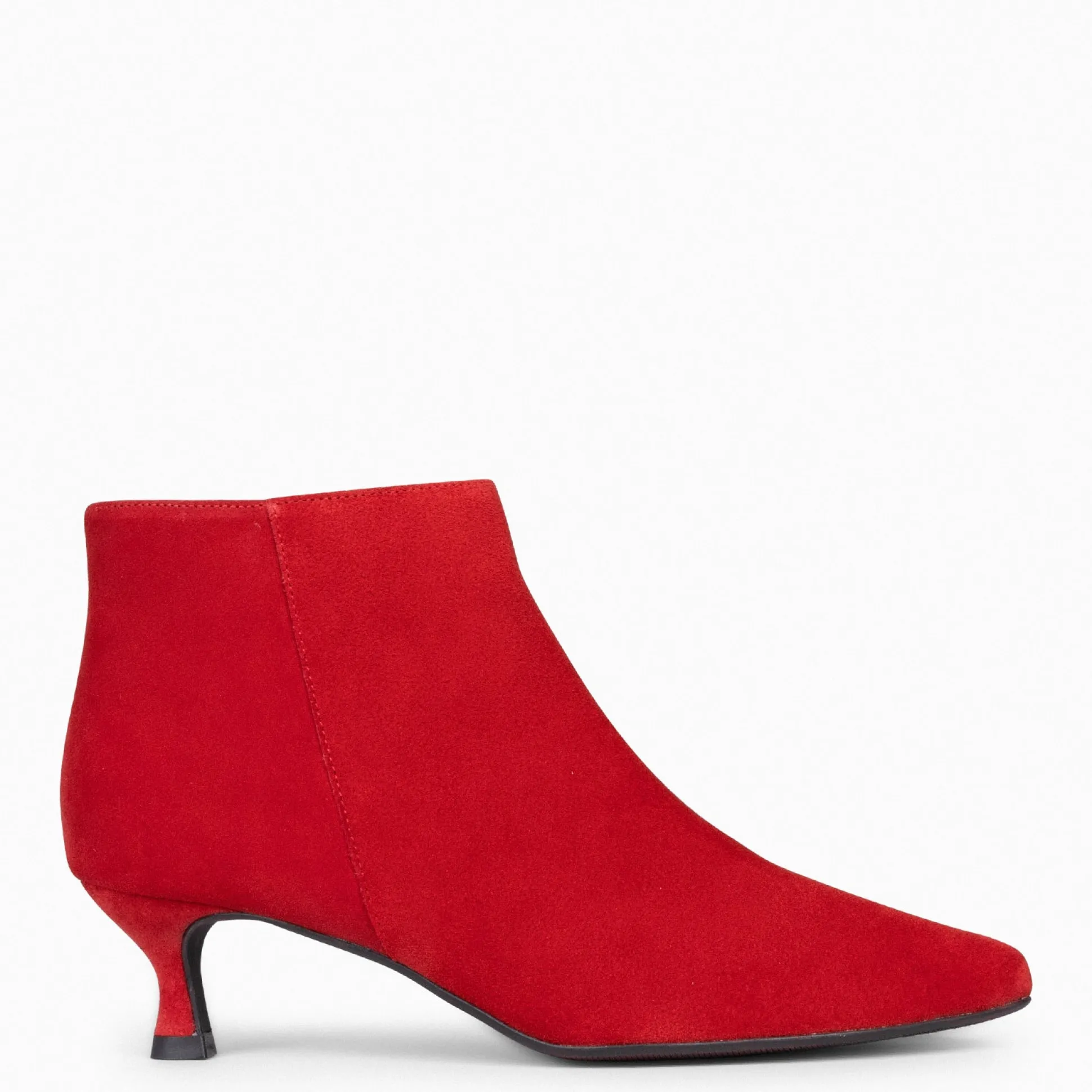 royal__botines_tacn_bajo__0-4.webp Botines De Mujer<miMaO Royal - Botines Tacón Bajo Rojo Serraje