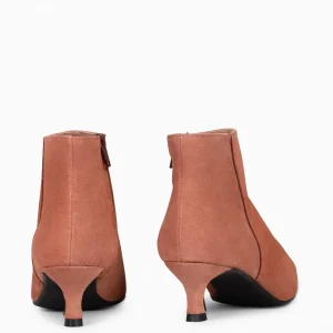Botines De Mujer<miMaO Royal - Botines Tacón Bajo Teja Serraje